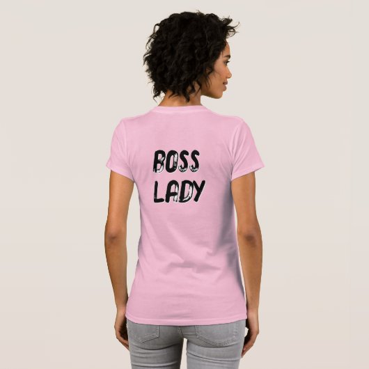 BOSS LADY - (front AND back T-Shirt (Schwarz voll)