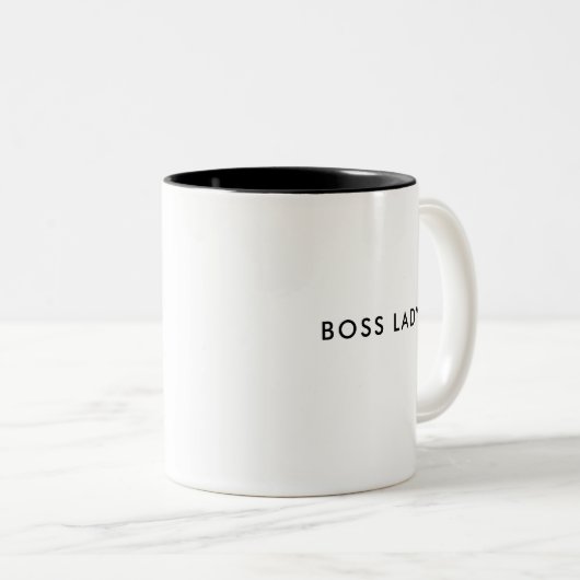 Boss Lady | Funny Custom Coffee Tasse (VorderseiteRechts)