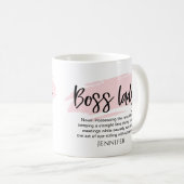 Boss Lady Funny Definition Personalisiert Kaffeetasse (VorderseiteRechts)