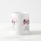 Boss Lady Funny Definition Personalisiert Kaffeetasse (Mittel)