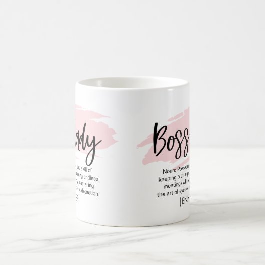 Boss Lady Funny Definition Personalisiert Kaffeetasse (Mittel)