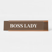 Boss Lady Geschenk Funny Name Plate individuell an Schreibtischnamensplakette (Vorderseite )