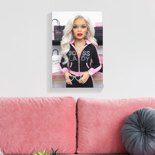 Boss Lady Glam Doll Leinwanddruck (Insitu (Wohnzimmer))