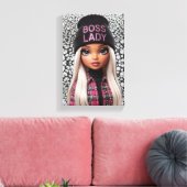 Boss Lady Glam Doll Leinwanddruck (Insitu (Wohnzimmer))
