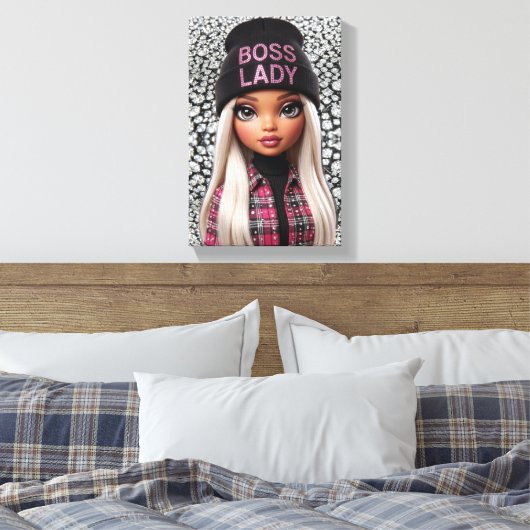 Boss Lady Glam Doll Leinwanddruck (Insitu (Schlafzimmer))