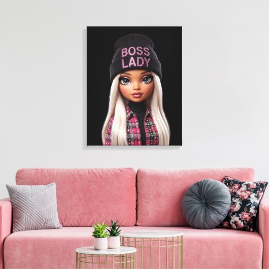 Boss Lady Glam Doll Leinwanddruck (Insitu (Wohnzimmer))