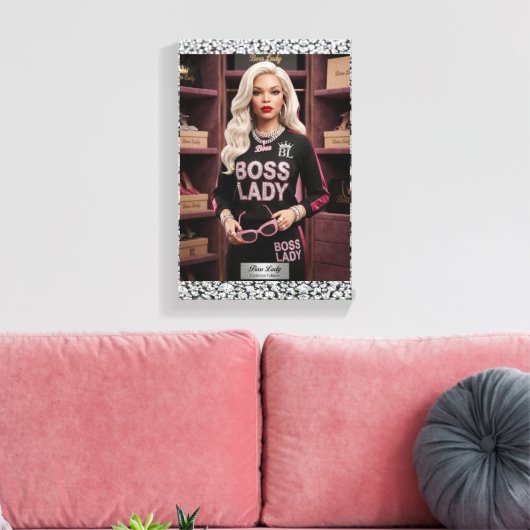 Boss Lady Glam Puppe Leinwanddruck (Insitu (Wohnzimmer))