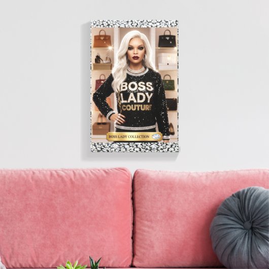 Boss Lady Glam Puppe Leinwanddruck (Insitu (Wohnzimmer))