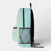 Boss Lady Gold Floral auf Pastellen Bedruckter Rucksack (Rechts)