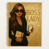 Boss Lady Gold Shimmer Planner Planer (Vorderseite)