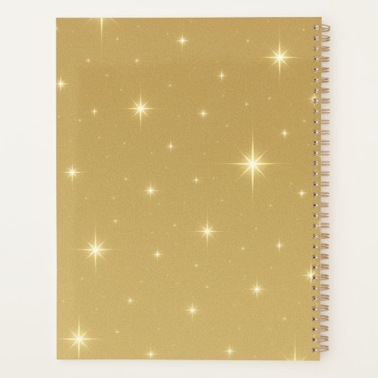 Boss Lady Gold Shimmer Planner Planer (Rückseite)