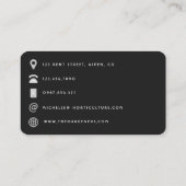 Boss Lady Hair Stylist QR Code Business Card Visitenkarte (Rückseite)