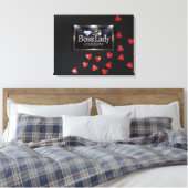 Boss Lady Hearts Gespannte Leinwanddruck (Insitu (Schlafzimmer))