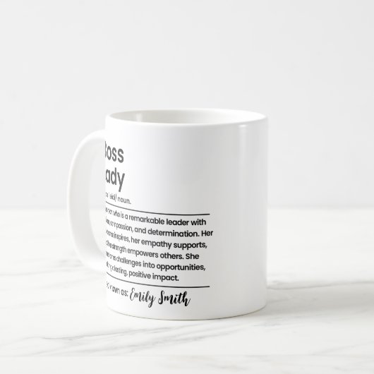 Boss Lady Kaffeetasse (Vorderseite Links)