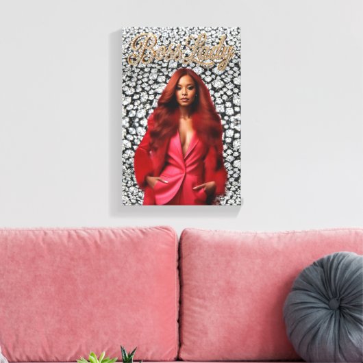 Boss Lady Leinwanddruck (Insitu (Wohnzimmer))