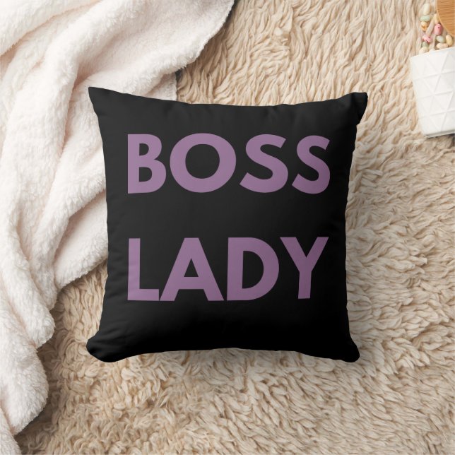 Boss Lady Lila Letters Kissen (Decke)