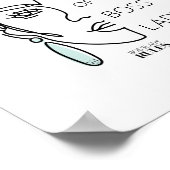 Boss Lady Line Art Face Typography Motivational Poster (Ecke)