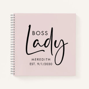 Boss Lady Logo Rosa Personalisiert Notizblock