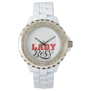 Boss Lady Mindset – Zitatdesign für starke Frauen Armbanduhr