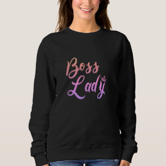 Boss Lady minimalistisch inspirierende starke Frau Sweatshirt