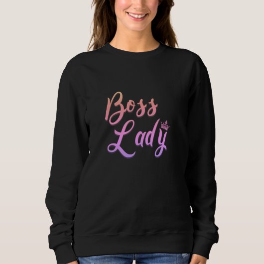 Boss Lady minimalistisch inspirierende starke Frau Sweatshirt (Vorderseite)