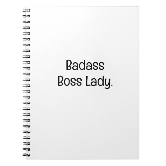 Boss Lady mit Ecken und Kanten Notizblock (Vorderseite)