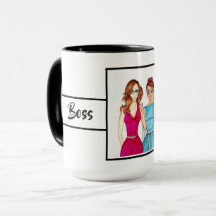 Boss Lady Mode Helle Ringer 15oz Tasse