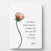 Boss Lady Motivierend Quote Floral Fotoplatte (Vorderseite)