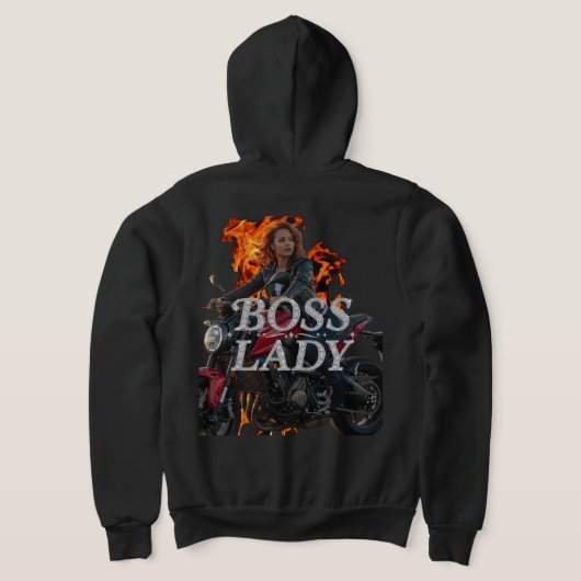 Boss Lady Motorrad Hoodie (AblageHinten)