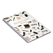Boss Lady Notebook – Custom Name Gift for Women Notizblock (Rechte Seite)