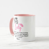 Boss Lady, Personalisierter Name Geschenk für sie Tasse (Vorderseite Links)