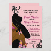 Boss Lady Pink American Brautparty Einladung (Vorne/Hinten)