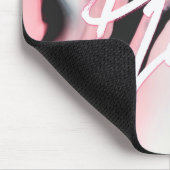Boss Lady Pink Black Painted Marmor Mousepad (Ecke)