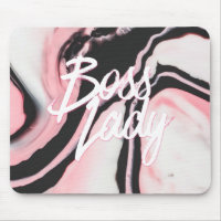 Boss Lady Pink Black Painted Marmor