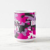 Boss Lady Pink Camouflage Getränke Reisecoffee Mug Kaffeetasse (Mittel)