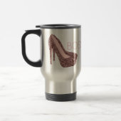 Boss Lady| Pink High Heel Shoes Diva Travel Mug Reisebecher (Links)