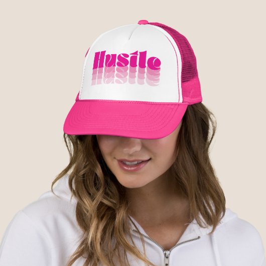 Boss Lady Pink Hustle Trucker Hat Truckerkappe (Beispiel)