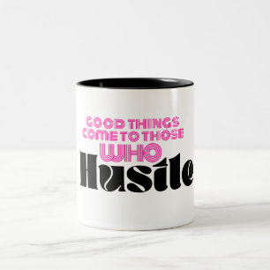 Boss Lady Pink Hustle Zitat Kaffeetasse