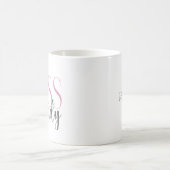 Boss Lady Pink und Grau Kaffeetasse (Mittel)