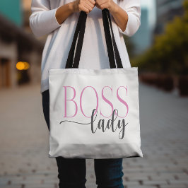 Boss Lady Pink und Gray Mousepad Tasche