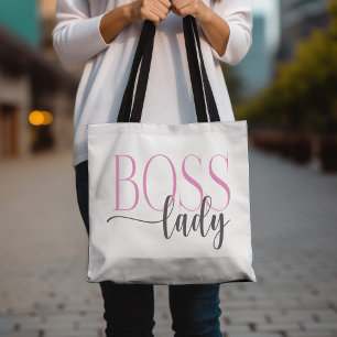 Boss Lady Pink und Gray Mousepad Tasche