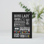 Boss Lady Postcard Postkarte (Stehend Vorderseite)