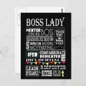 Boss Lady Postcard Postkarte (Vorne/Hinten)