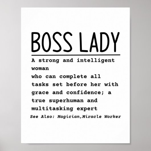 Boss Lady Poster (Vorne)