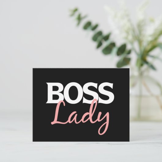 Boss Lady Postkarte (Stehend Vorderseite)