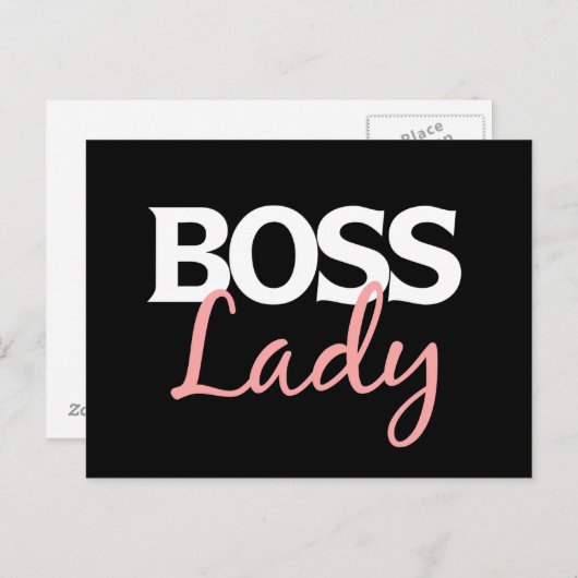 Boss Lady Postkarte (Vorne/Hinten)