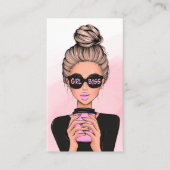 Boss Lady QR Code Business Card Visitenkarte (Vorderseite)