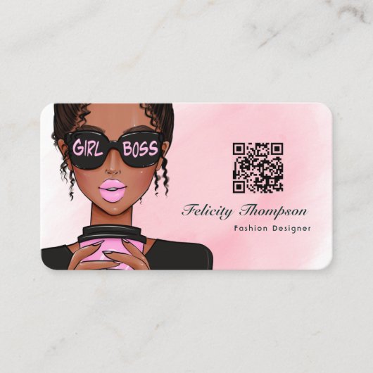 Boss Lady QR Code Visitenkarte (Vorderseite)