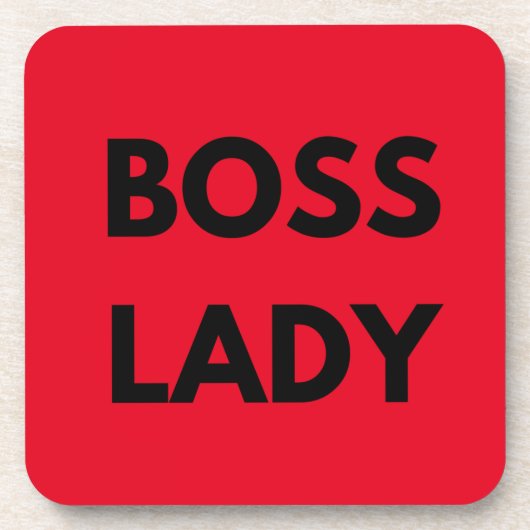 Boss Lady Red Getränkeuntersetzer (Vorderseite)