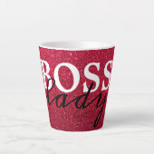 Boss Lady Red Glitzer Tasse (Vorderseite)